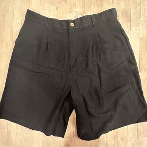 Stylish Black Flat Front Men's Shorts
